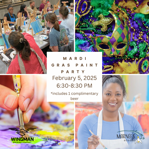 Mardi Gras Paint Party @ Wingman Brewery 2.5.25